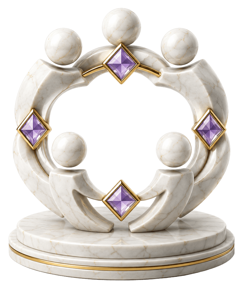 Ring of marble figures — People & Society